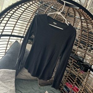 Old Navy Waffle Henley, Charcoal Gray, Size M